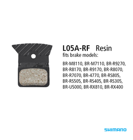 Shimano Shimano BR-R9270 Resin Pad W/FIN & Spring (L05A-RF)