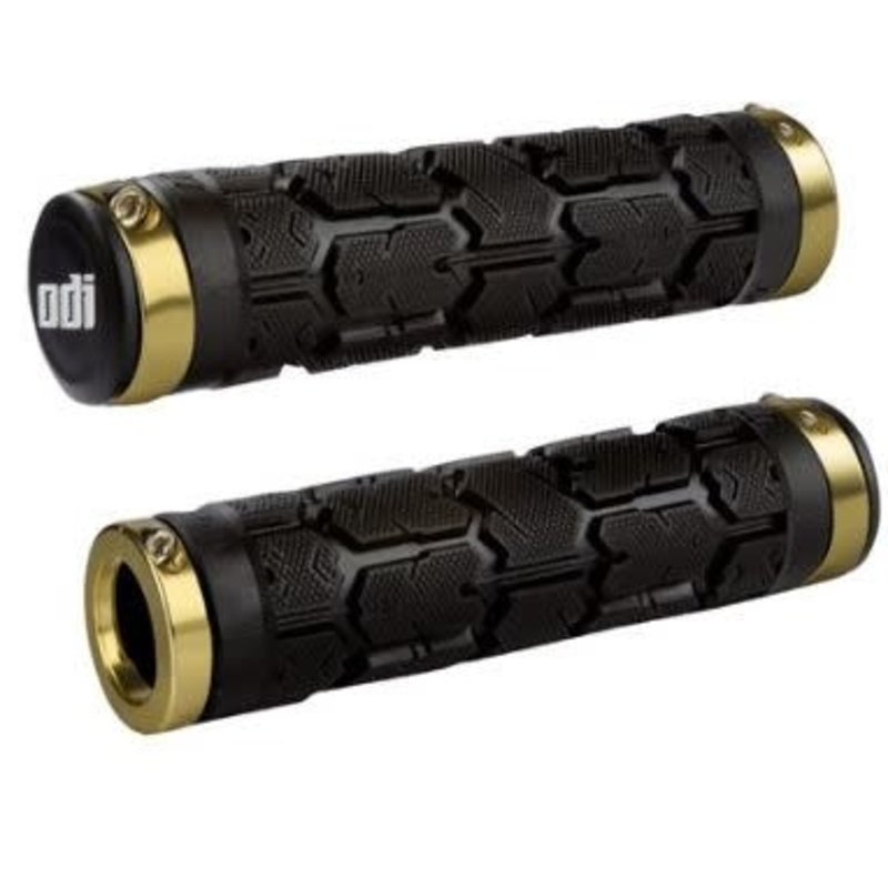 ODI ODI MTB Rogue Lock On Grip Black/Gold Clamps