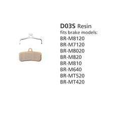 Shimano BR-M8020 Resin Pads & Spring D03S-RX