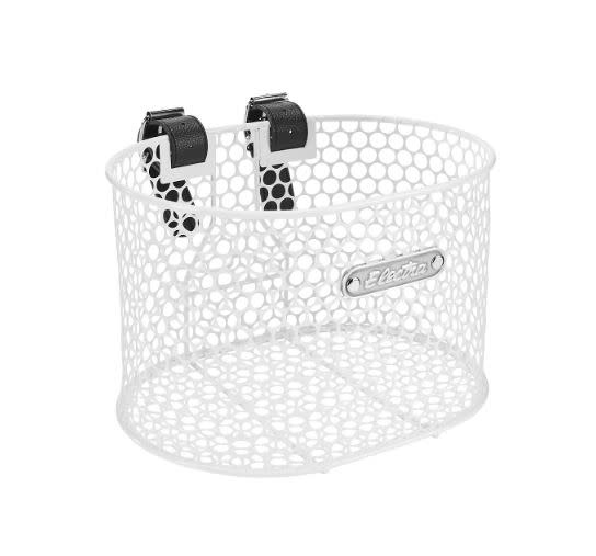 Trek Basket Electra Small Strap White Front The Bike Place