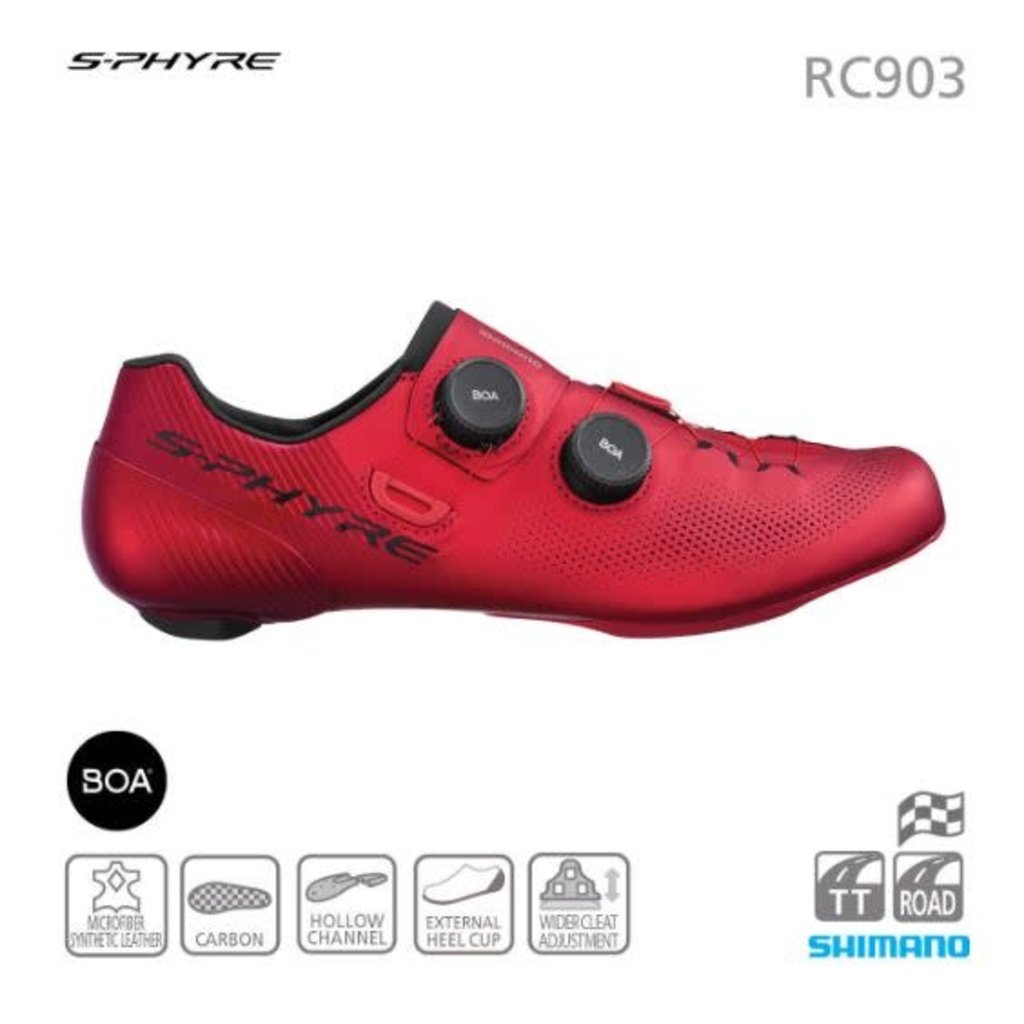 SH-RC903 S-Phyre Road Shoes - Red - The Bike Place