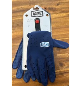 100% 100% Sling Long Gloves - Navy L