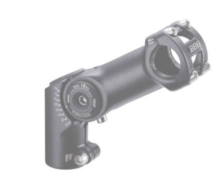 Potence Vélo BBB HighFix 80mm/25.4mm Ajustable - Alu Noir, NEUVE