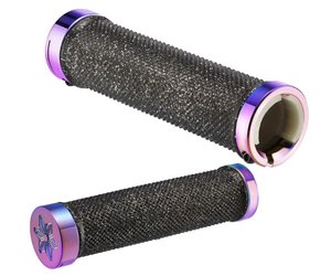 SUPACAZ Grips Diamond Kush – Black Oil Slick Rings The Bike Place