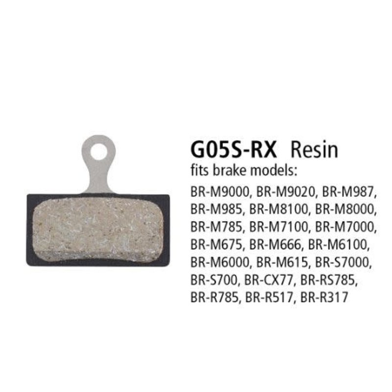 Shimano BR-M7000 Resin Pads & Spring G05S-RX (Per Pair) (Replaces G03S) Box of 25 Pairs