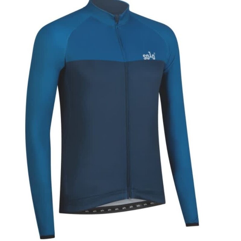 SOLO SOLO Mens 3-Season LS Light/Dark Blue Jersey 2XL