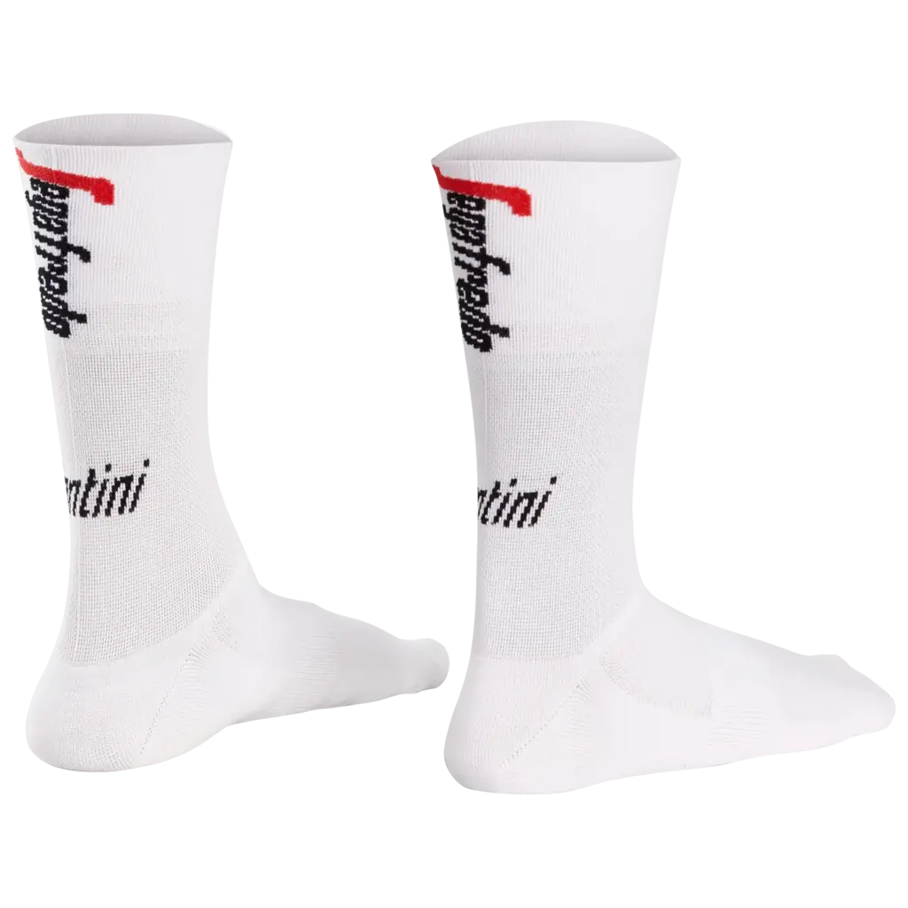 Trek Santini Trek-Segafredo Men's Team Cycling Socks - White/Red