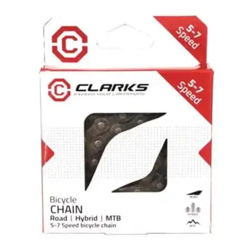 Clarks Clarks 5-7 Speed Chain 136L w/Connect Link -Suitable for E-Bike