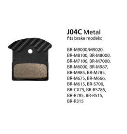 Shimano Shimano BR-M9000 Metal Pads & Spring J04C w/Fin