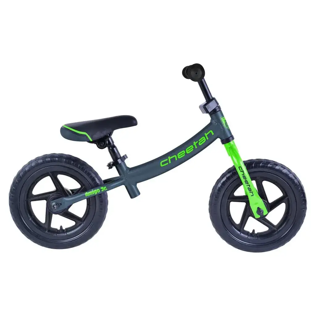 Cheetah Cheetah Amigo Boys Jr 12"- Charcoal/Neon Green