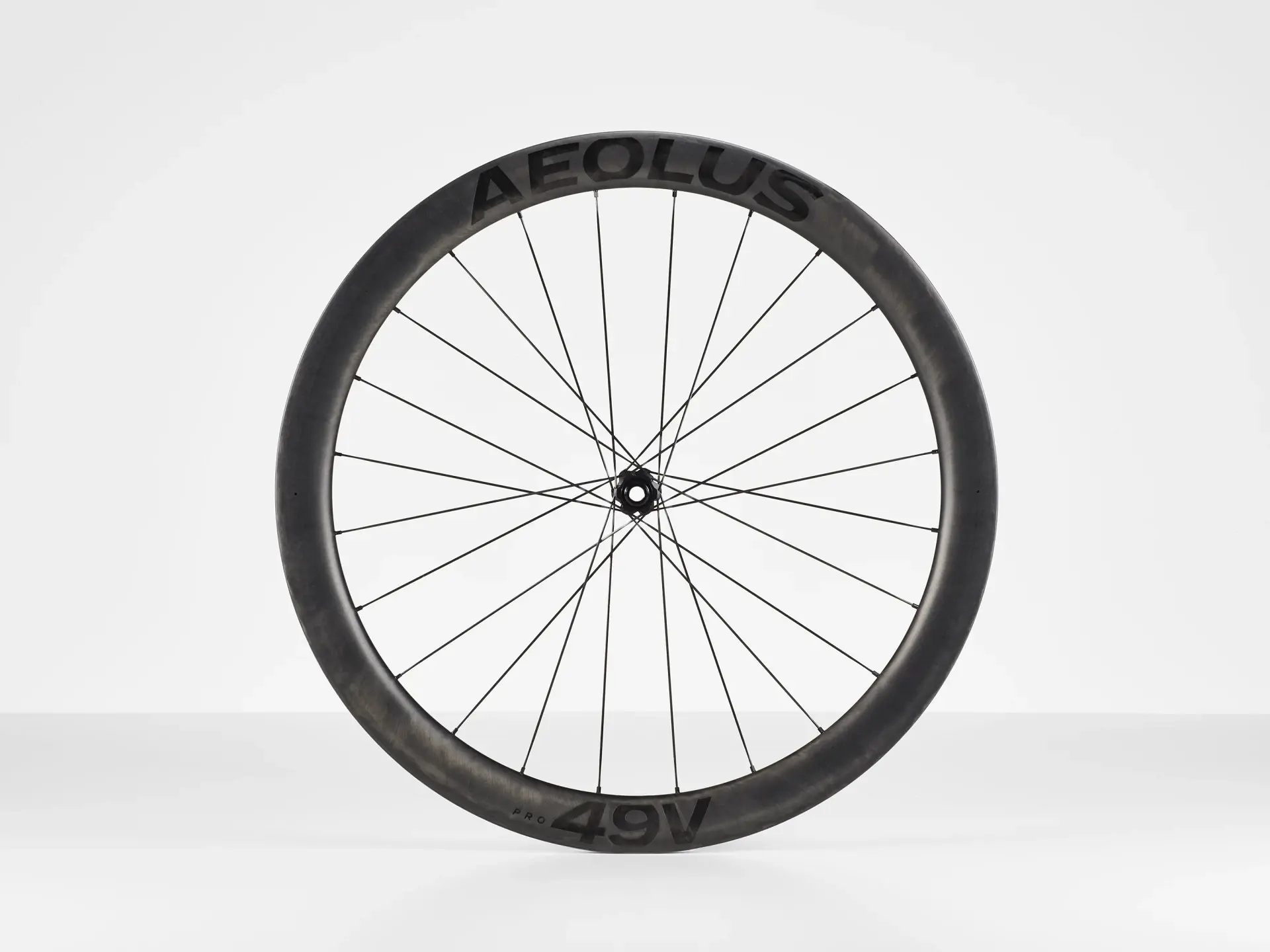 Aeolus Pro 49V Disc TLR Road Wheel Black Front The Bike Place