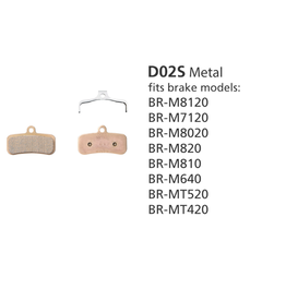 Shimano Shimano BR-M810 Metal Pad & Spring (D02S)