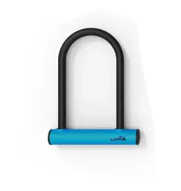 LUMA LUMA LOCK, U Shackle Key Lock 208mm high, 12mm bar thickness, 142mm Wide Blue Receiver