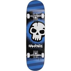 Rampage Rampage Graffiti Skull Complete Skateboard 8" Blue