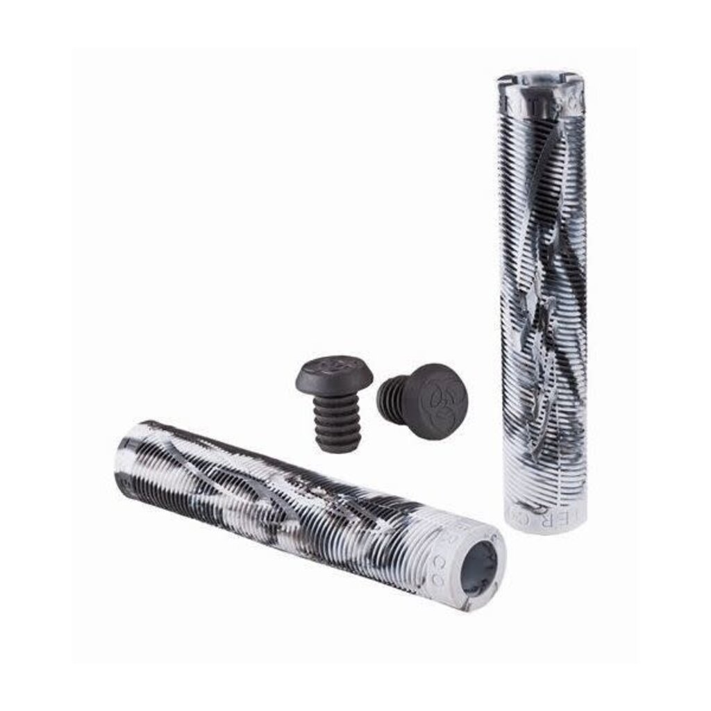 Grit Grit Handlebar Grips 160mm- Black/White