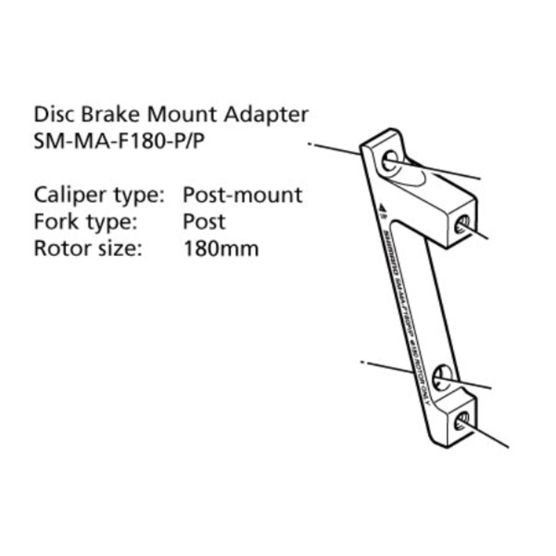 Shimano SM-MA-F180-PP ADAPTER 180mm CALIPER: POST FRAME/FORK MOUNT: POST