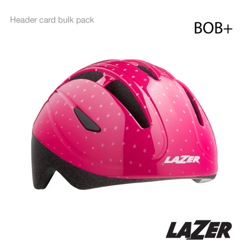 Lazer Lazer Helmet BOB+  Header Card - Pink Dots