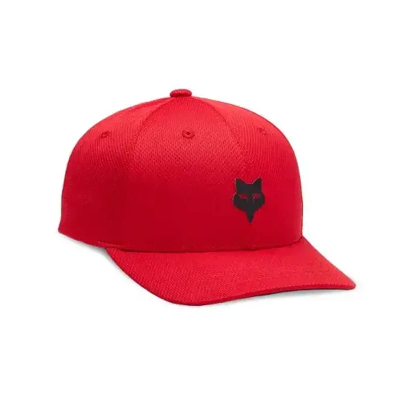 FOX Youth Lithotype 110 Snapback Hat - Flame Red OS