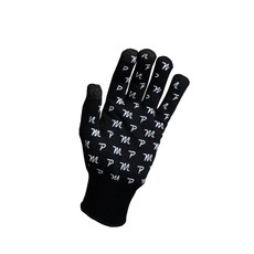 PEDAL MAFIA Pedal Mafia Woolen Blend Long Finger Glove - Black / White