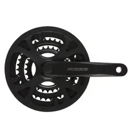 Crank Set 170mm x 48T/38T/28T 3 x 7/8 Speed For Square Taper B/B Black