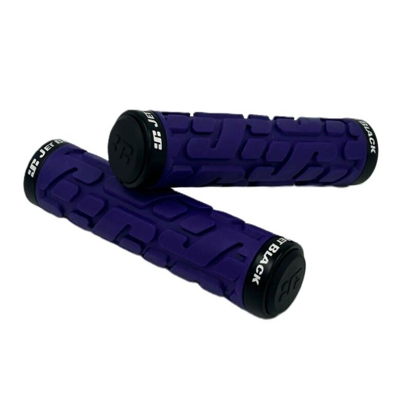 Jet Black Jet Black Rivet Lock On Grips Purple/Black Rings