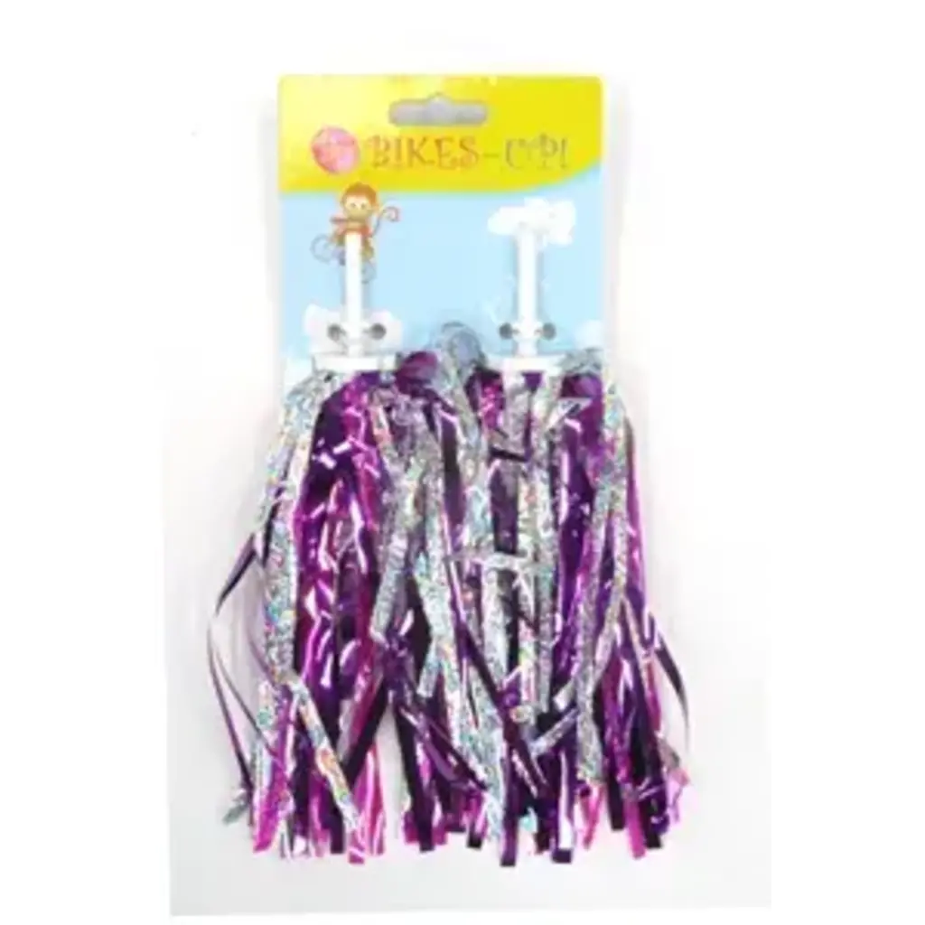 Bikes-up STREAMERS Laser Finish with Beads Silver and Purple