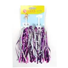 Bikes-up STREAMERS Laser Finish with Beads Silver and Purple