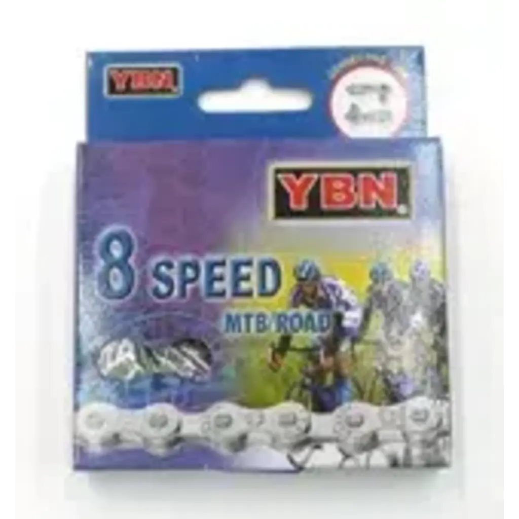 YBN Yaban 8 Speed MTB/Road Chain 116L - Silver