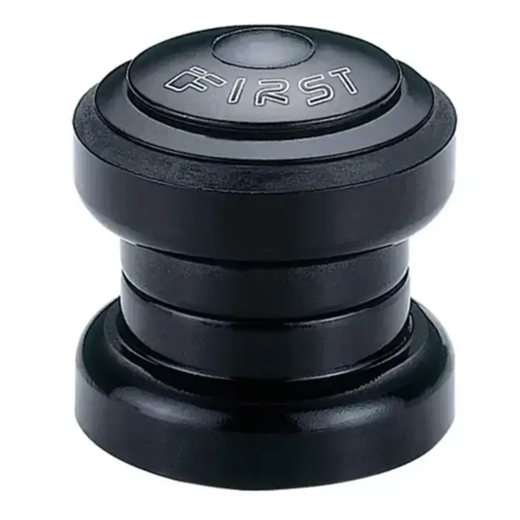 Head Set,  threadless 1 1/8, cartridge bearings, w/top cap, 28.6 x 34 x 30mm - Black
