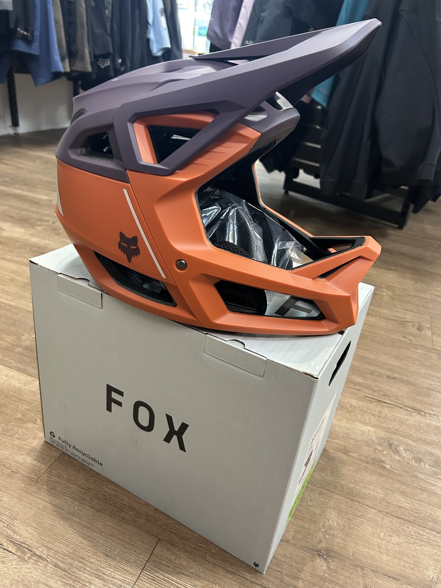 Fox Pro Frame Clyzo AS Helmet Atomic Orange L The Bike Place