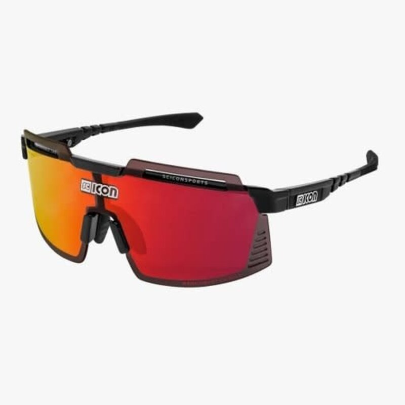 SCICON SCICON Aerowatt Foza Performance Eyewear - Black Gloss/Multimirror Red