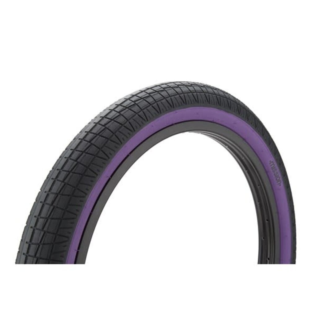 Mission Mission TyreBMX Fleet 20 x 2.4" Purple Sidewall