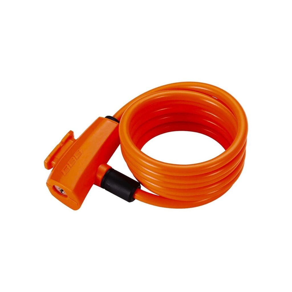 BBB BBB Quicksafe Coil Cable Bicycle Key Lock - Orange