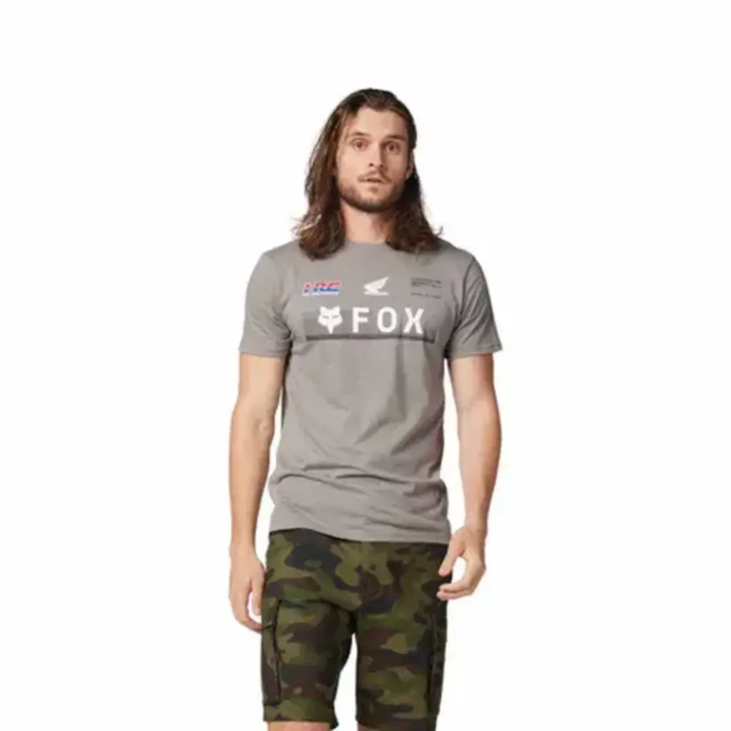 FOX Fox X Honda Premium SS Tee Heather Graphite XL