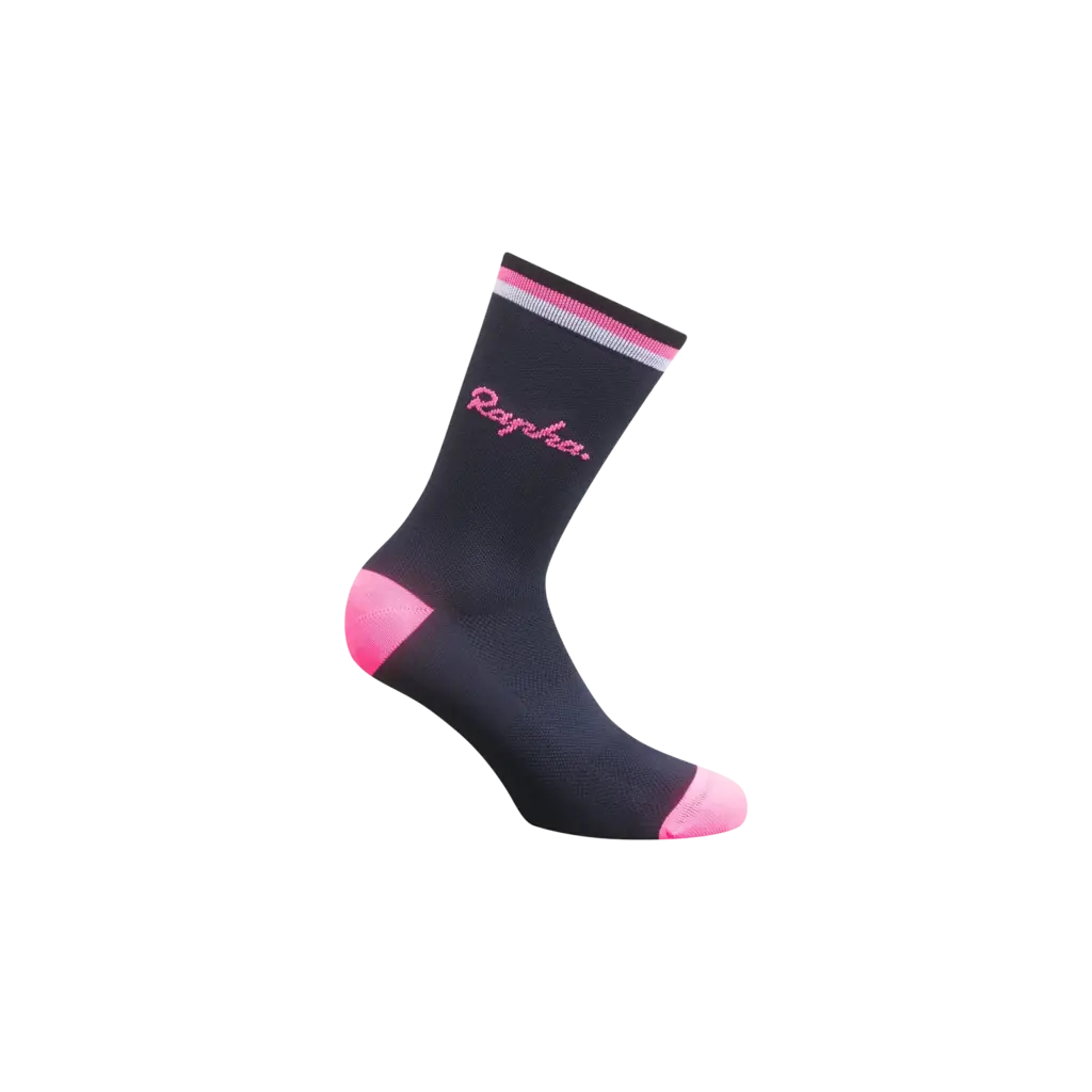 Rapha Rapha Logo Cycling Socks Navy/Pink