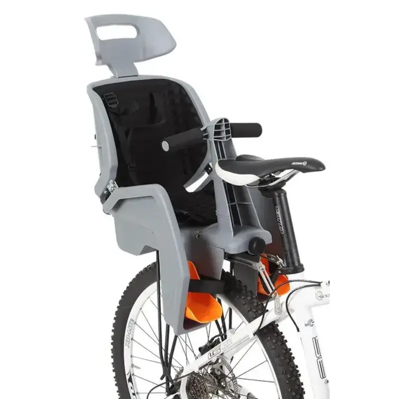 BETO BABY SEAT - GREY Beto Deluxe, Suits 27.5 Disc Bikes, 3 Point Safety Harness