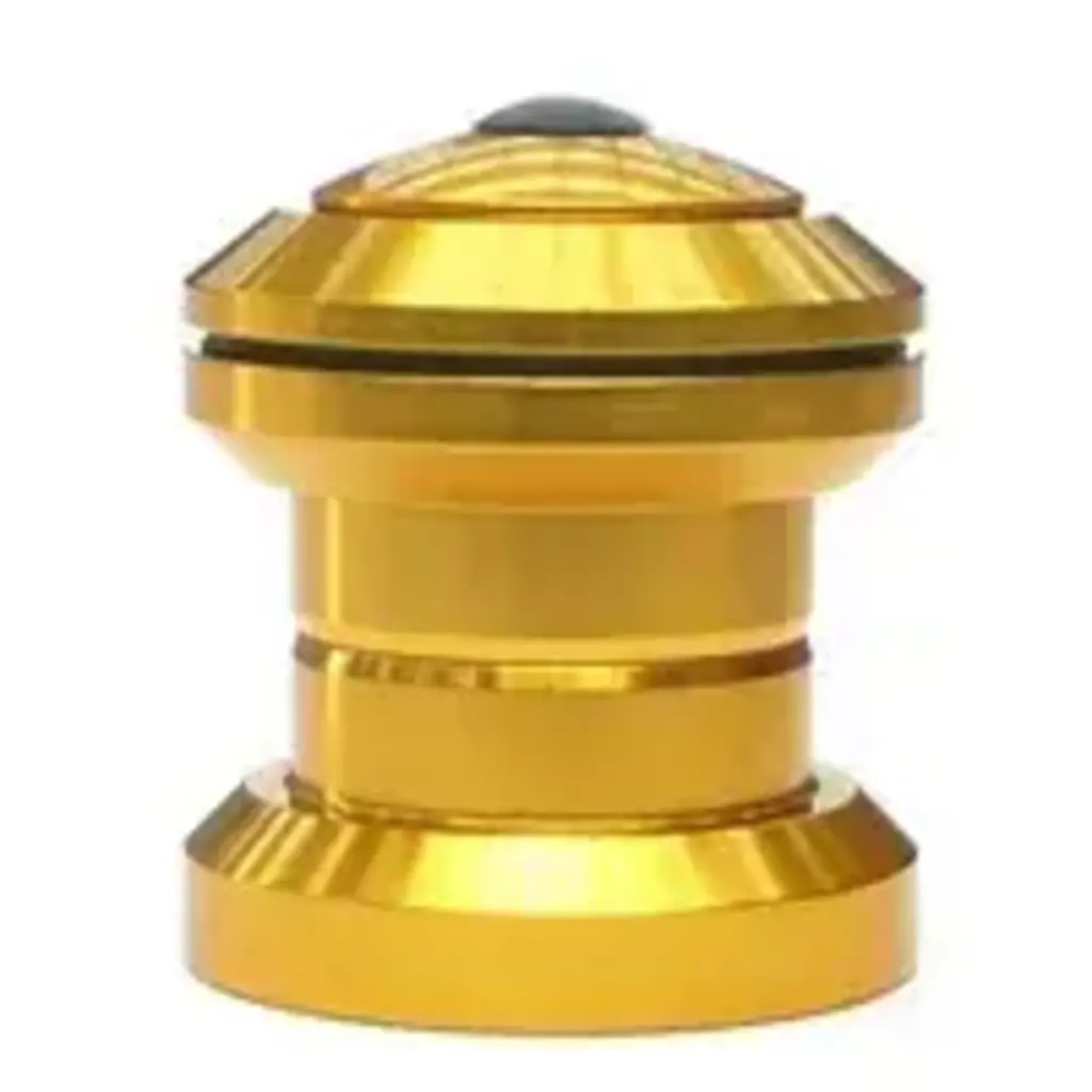 Ahead set, alloy, 1-1/8, threadless, sealed bearing, alloy top cap - Gold