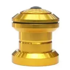 Ahead set, alloy, 1-1/8, threadless, sealed bearing, alloy top cap - Gold