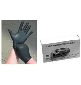 Workshop Gloves Extra Large, NBR, 100/box Black