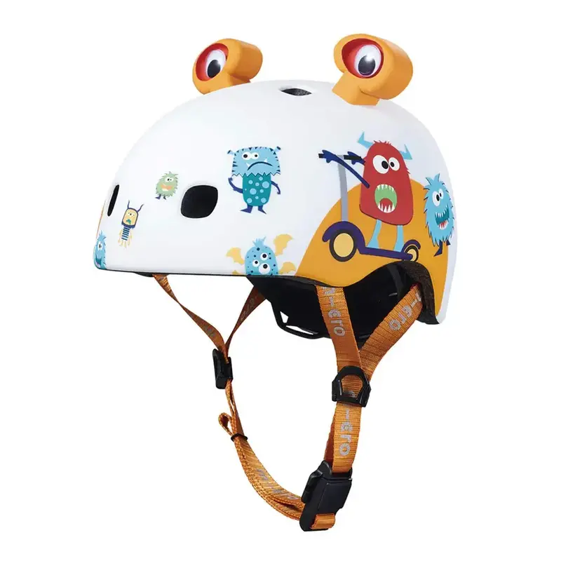 Micro Micro Kids Scooter Bike Helmet 3D with LED Light - Monster