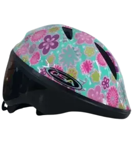 CSA Childrens Helmet - Blue/Pink Flowers