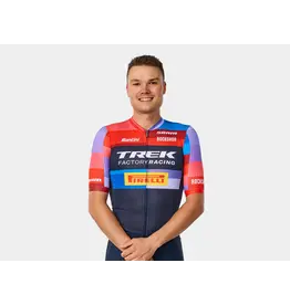 Trek Santini Trek Factory Racing Men’s Team Replica Cycling Jersey - Dark Blue
