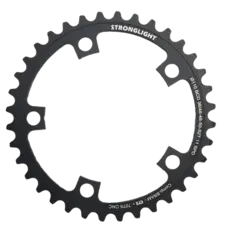 CHAINRING - ROAD "STRONGLIGHT", 36T, 7075 CNC Black CT2 - 110 BCD, 5 Hole for 11 Spd for SRAM (Not E-Tap)