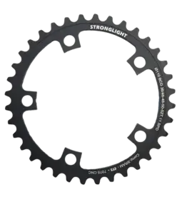 CHAINRING - ROAD "STRONGLIGHT", 36T, 7075 CNC Black CT2 - 110 BCD, 5 Hole for 11 Spd for SRAM (Not E-Tap)