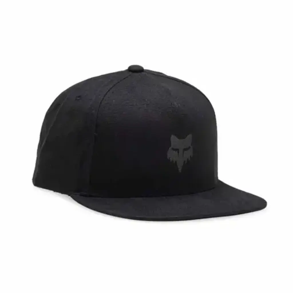 FOX Fox Head Snapback Hat Black Charcoal OS