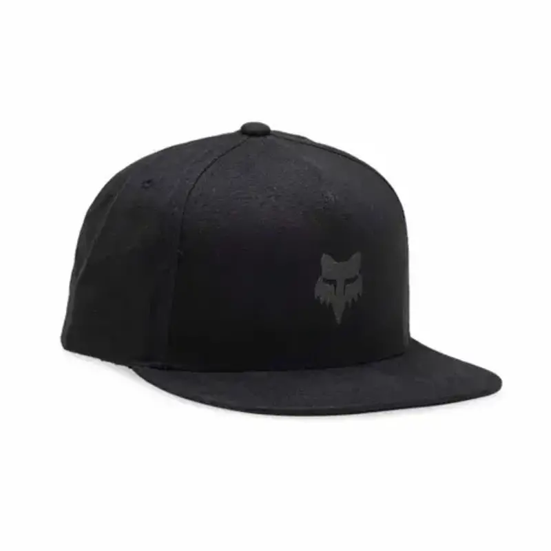 FOX Fox Head Snapback Hat Black Charcoal OS