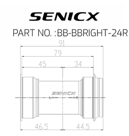 Senicx Senicx BBRight Bottom Bracket ∅24