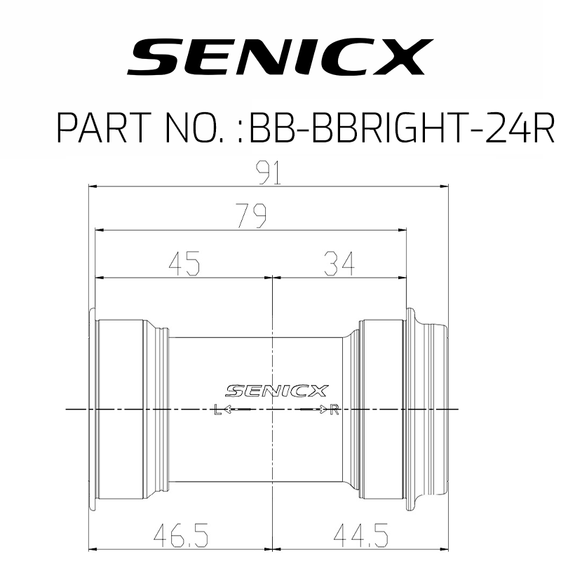 Senicx Senicx BBRight Bottom Bracket ∅24