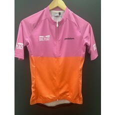 Pedalare ** Pedalare X TBP Orange/Pink Block Custom Jersey Men's -