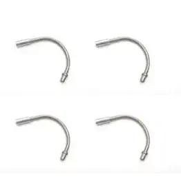 CABLE GUIDE - 135 Degree Angle Noodle, For V Brake, Stainless Steel, SILVER EACH (single)